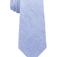 Gravata de sarja de seda Michael Kors masculina clássica com logo tonal azul tamanho regular