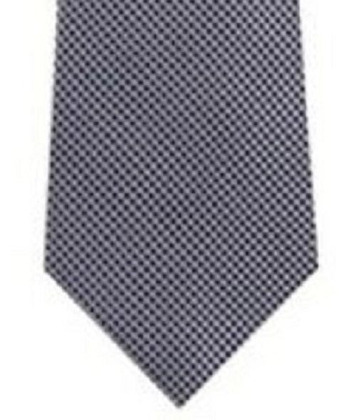 Gravata Michael Kors Sorento Silk Classic Prata 3 1/8" Cinza Escuro Tamanho Regular