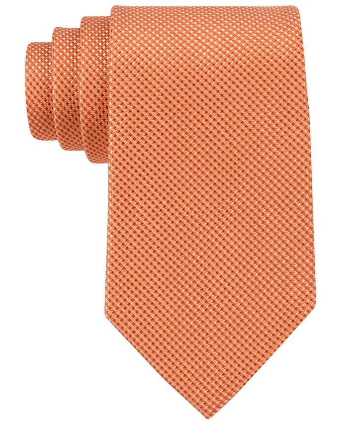 Gravata Michael Kors Sorento Solid Masculina Laranja Tamanho Regular