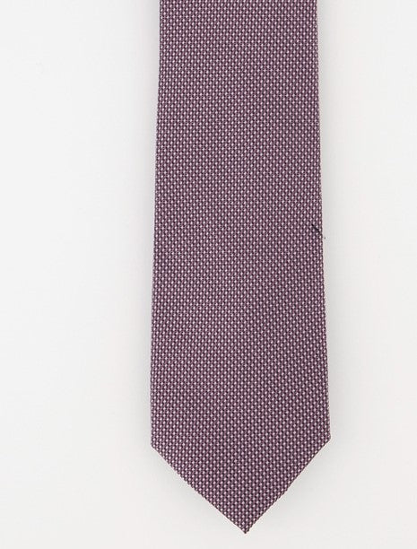 Gravata profissional de seda masculina Michael Kors vermelha escura tamanho regular