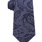 Gravata masculina Michael Kors Paisley com amarração automática, cinza, tamanho único, preta, tamanho regular