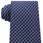Gravata de seda Michael Kors Mini Grid Masculina Azul Tamanho Regular