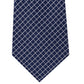 Gravata de seda Michael Kors Mini Grid Masculina Azul Tamanho Regular