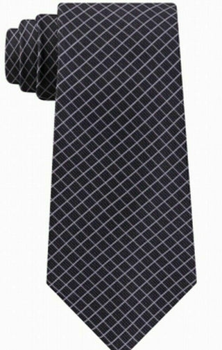 Gravata Masculina Michael Kors Black Diamond Check Cinza Tamanho Regular