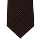 Gravata de seda masculina com estampa Glen-Check e bolinhas Michael Kors, marrom, tamanho regular
