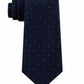 Gravata de seda com estampa Glen-Check e bolinhas Michael Kors masculina, tamanho azul-marinho, tamanho regular