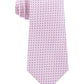 Gravata de seda geométrica Michael Kors masculina rosa com mini manchas rosa tamanho regular