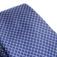 Gravata de seda xadrez azul-escuro Michael Kors masculina, tamanho regular
