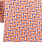 Gravata de seda xadrez masculina Michael Kors, laranja, tamanho regular