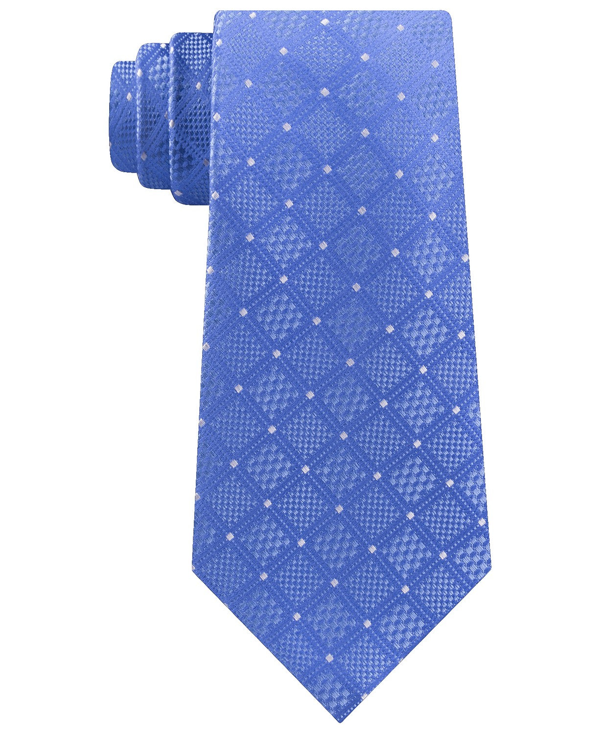 Gravata profissional masculina Michael Kors de seda azul, tamanho regular, azul marinho