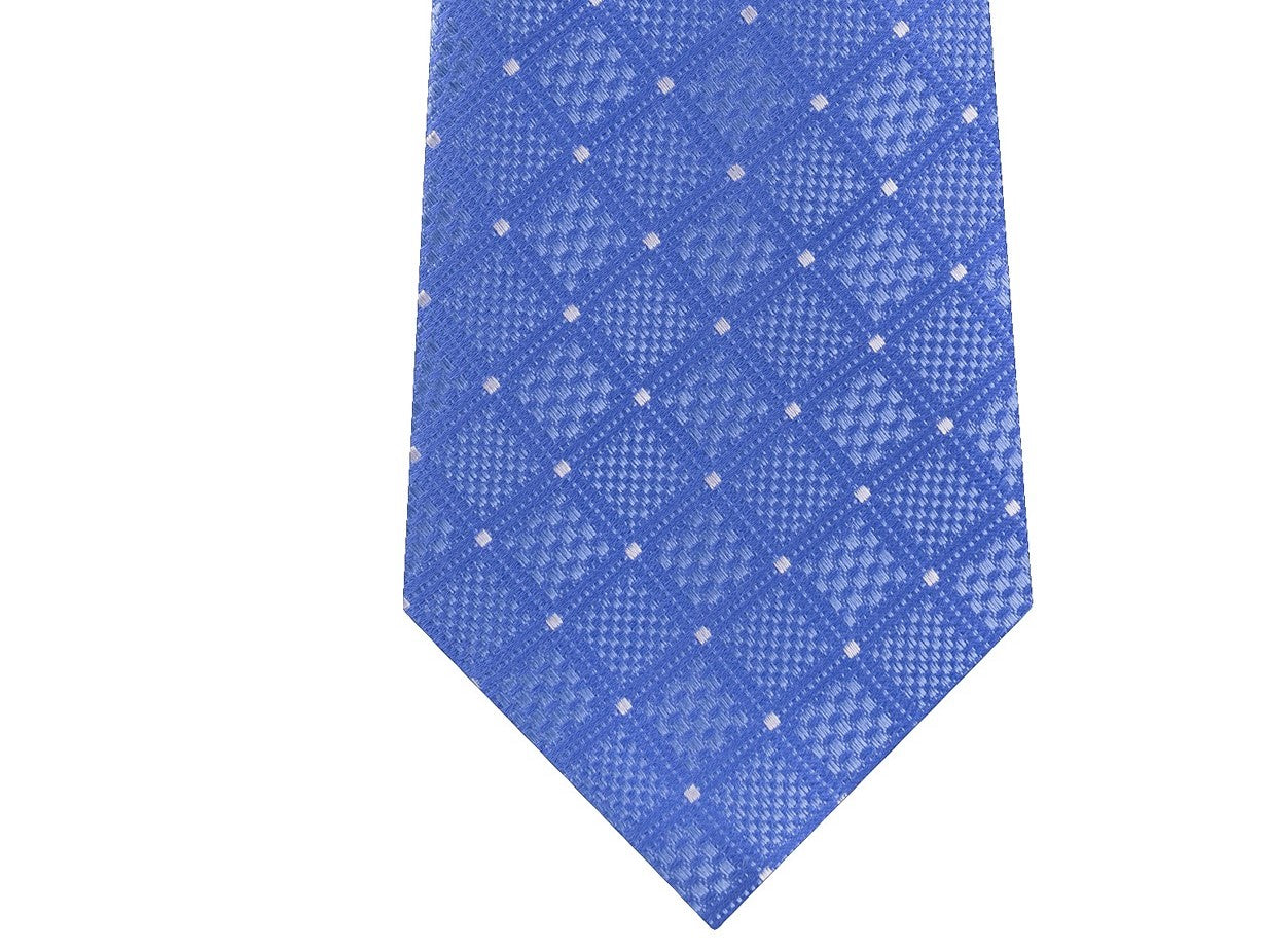 Gravata profissional masculina Michael Kors de seda azul, tamanho regular, azul marinho
