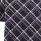 Gravata masculina Michael Kors Fuzzy Diamond Grid preta tamanho regular