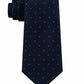 Gravata Michel Kors Masculina Classic Glen Check Dot Azul Tamanho Regular