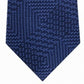 Gravata Michael Kors Masculina Texturizada Geométrica Patchwork Azul Tamanho Regular
