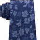 Gravata Michael Kors Masculina Artisanal Shadow Botanical Azul Marinho Tamanho Regular