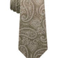 Gravata masculina Michael Kors marrom com estampa paisley em mistura de seda, tamanho regular