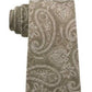 Gravata masculina Michael Kors marrom com estampa paisley em mistura de seda, tamanho regular