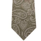 Gravata masculina Michael Kors marrom com estampa paisley em mistura de seda, tamanho regular