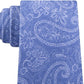 Gravata masculina Michael Kors Paisley azul claro, nova, azul marinho, tamanho regular