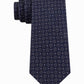 Gravata Michael Kors Luxuriant Neat Masculina Azul Tamanho Regular