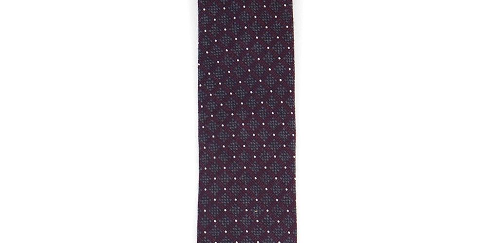 Gravata de seda luxuosa masculina Michael Kors Bordeaux vermelha tamanho regular
