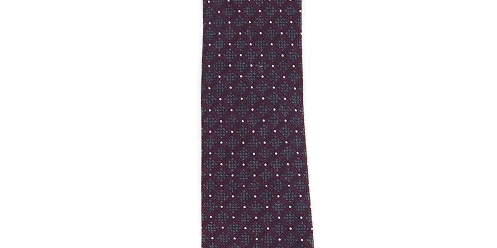 Gravata de seda luxuosa masculina Michael Kors Bordeaux vermelha tamanho regular