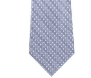 Gravata Michael Kors Masculina com Círculos Espelhados Azul Tamanho Regular