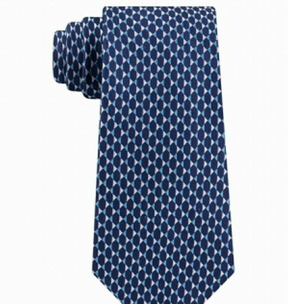 Gravata azul masculina Michael Kors, tamanho marinho, regular