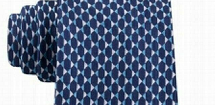 Gravata azul masculina Michael Kors, tamanho marinho, regular