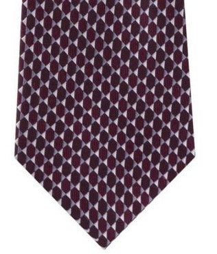 Gravata Michael Kors Masculina com Círculos Espelhados Vermelha Tamanho Regular