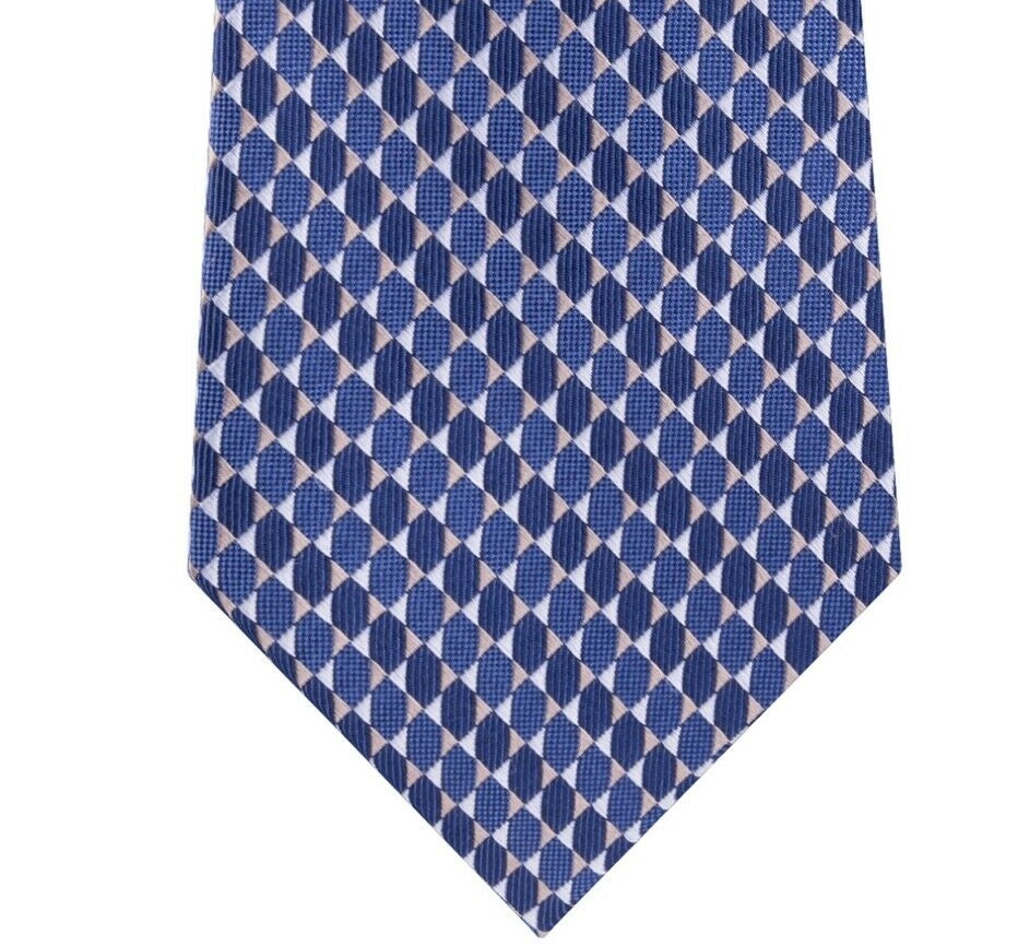 Gravata Michael Kors Masculina com Círculos Espelhados Azul Tamanho Único