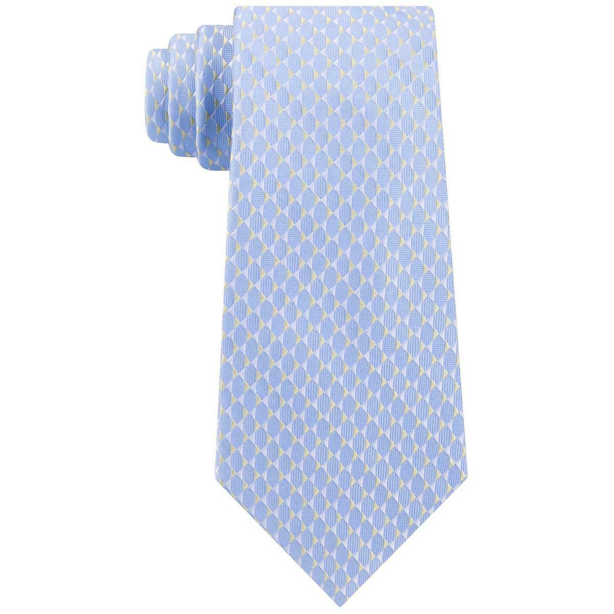 Gravata Michael Kors Masculina com Círculos Espelhados Azul Claro Tamanho Único