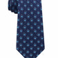 Gravata quadrada assimétrica masculina Michael Kors azul tamanho regular