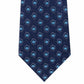 Gravata quadrada assimétrica masculina Michael Kors azul tamanho regular