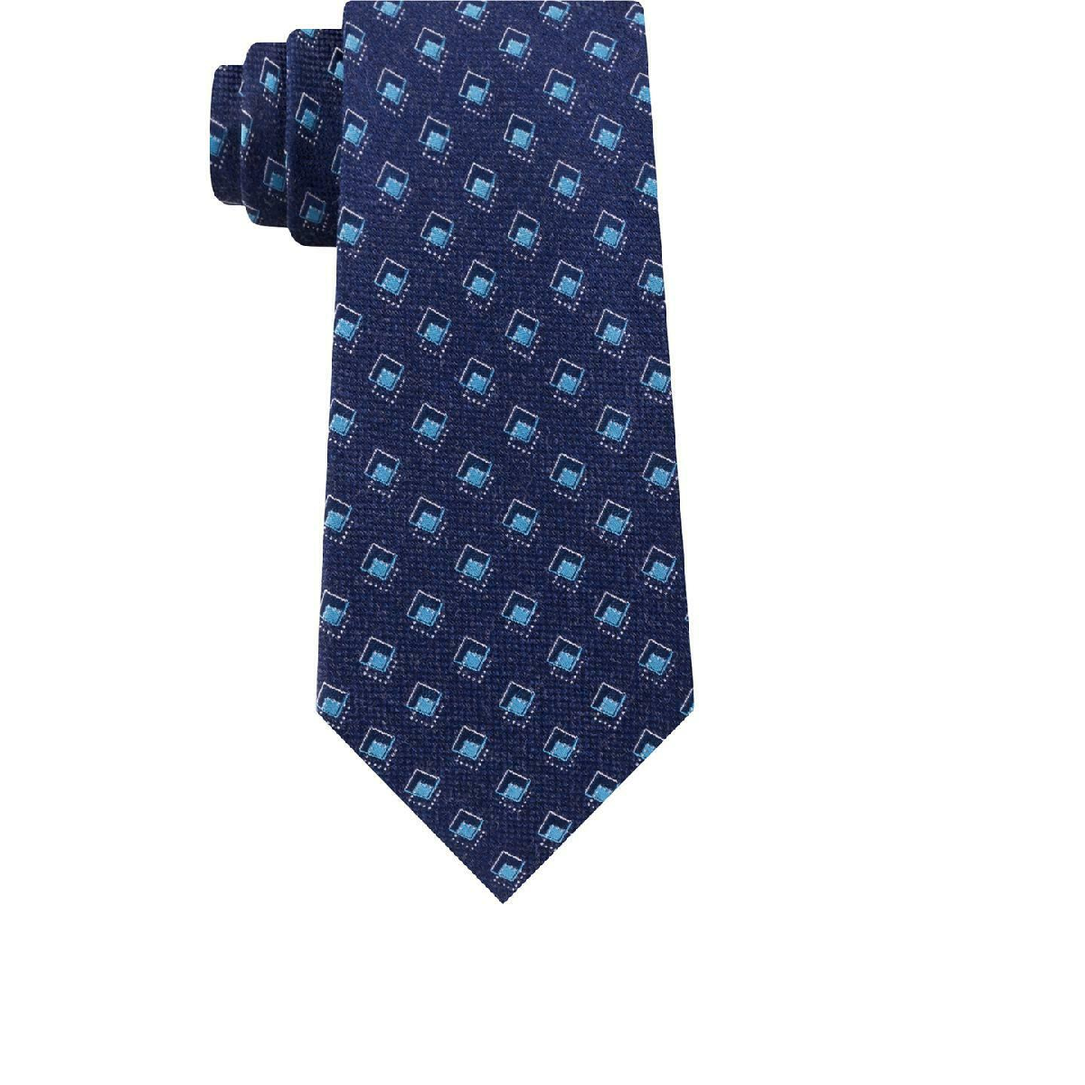 Gravata profissional masculina Michael Kors em mistura de seda azul, tamanho único