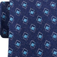Gravata profissional masculina Michael Kors em mistura de seda azul, tamanho único