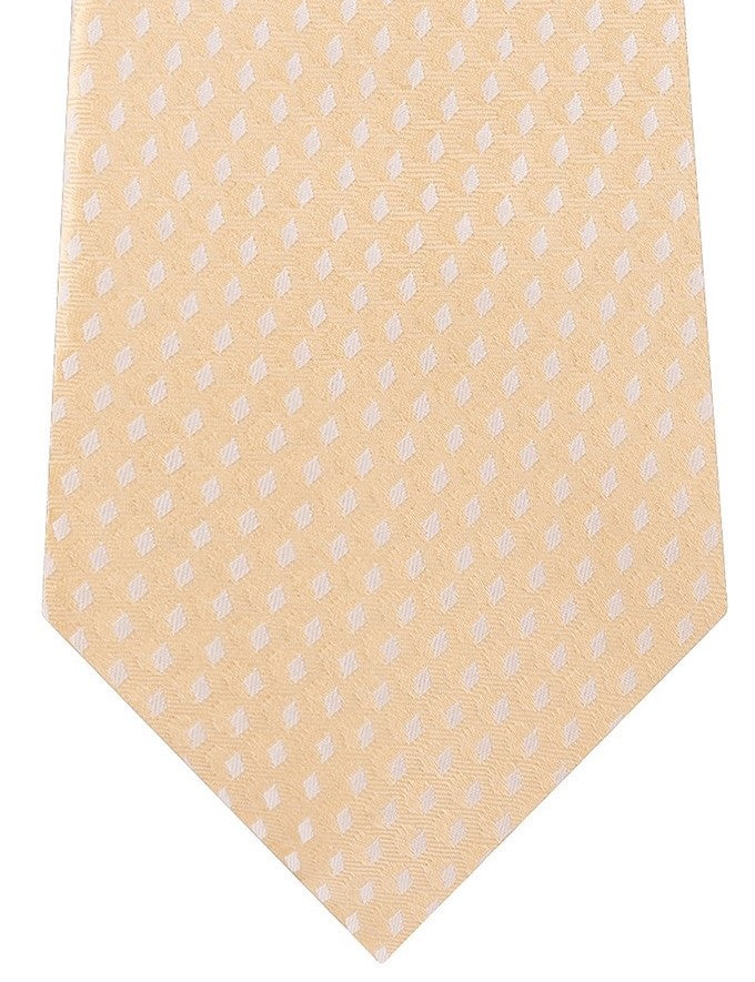 Gravata Masculina Geométrica Michael Kors 100% Seda Amarela Tamanho Regular
