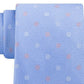 Gravata masculina Michael Kors azul claro de bolinhas 100% seda tamanho regular