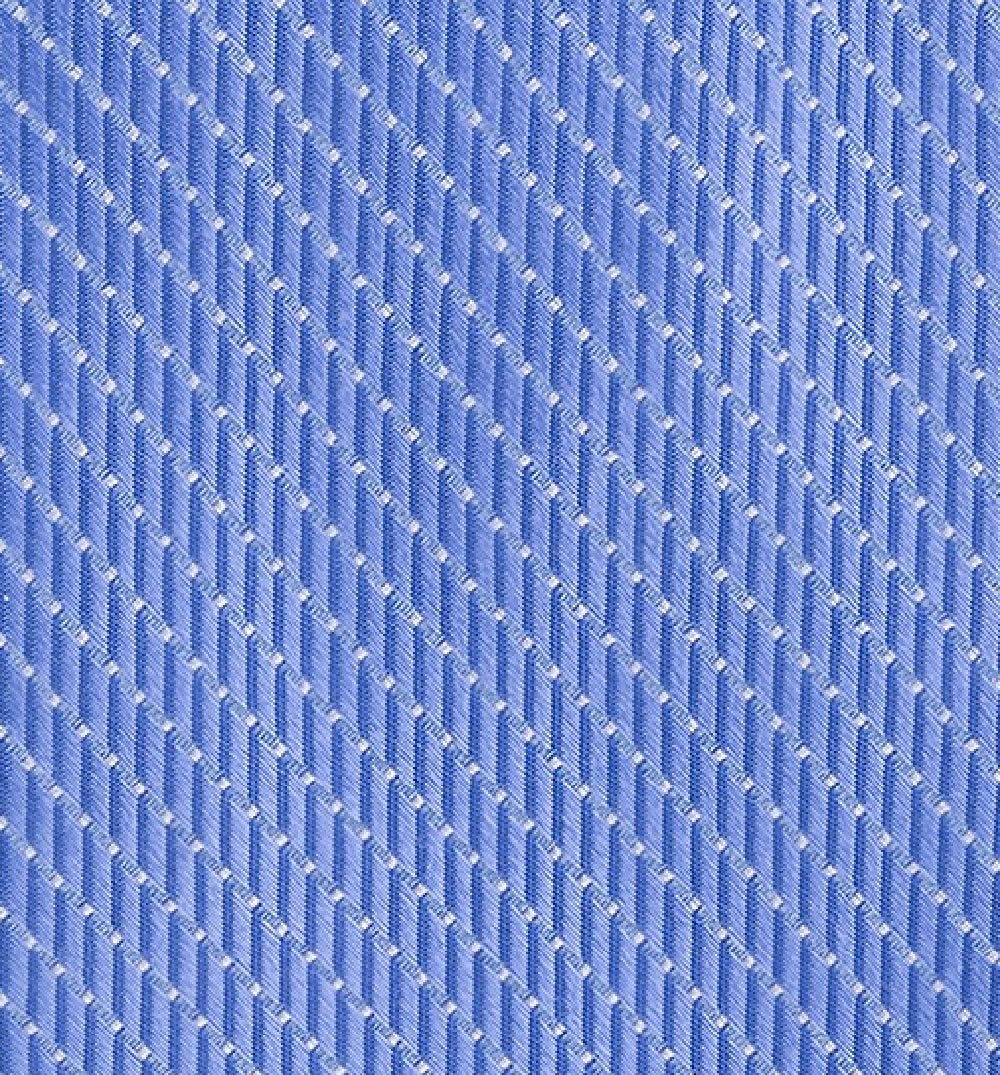 Gravata de cetim listrada clássica Michael Kors masculina, azul, tamanho único