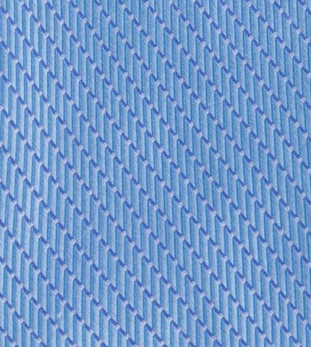 Gravata de cetim listrada clássica Michael Kors masculina, azul bebê, tamanho único