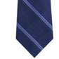 Gravata de seda listrada xadrez Glen tonal clássica masculina Michael Kors, tamanho azul-marinho, regular