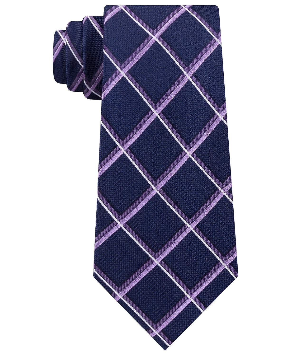 Gravata fina de seda multigrade clássica masculina Michael Kors, roxa, tamanho regular