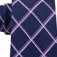 Gravata fina de seda multigrade clássica masculina Michael Kors, roxa, tamanho regular