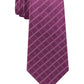 Gravata de seda texturizada clássica Michael Kors masculina, tamanho médio, roxa, regular