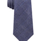Gravata xadrez azul acinzentada masculina Michael Kors, cinza, tamanho regular