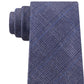 Gravata xadrez azul acinzentada masculina Michael Kors, cinza, tamanho regular