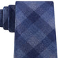 Gravata xadrez xadrez clássica Michael Kors masculina, azul, tamanho regular