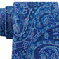 Gravata de seda Paisley clássica balanceada masculina Michael Kors, azul, tamanho regular
