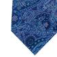 Gravata de seda Paisley clássica balanceada masculina Michael Kors, azul, tamanho regular