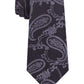 Gravata Michael Kors Masculina Pristine Classic Paisley Preta Tamanho Regular